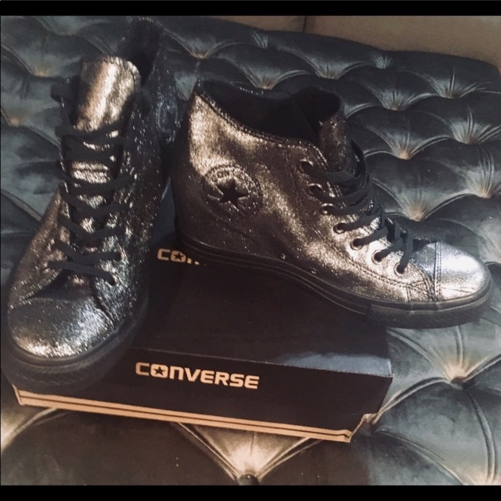 Converse glitter Platform Wedge Women’s size 10
